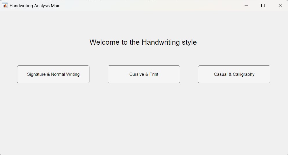 Handwriting GUI screenshot